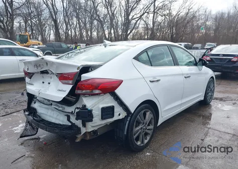 2017 Hyundai Elantra Limited из США, поврежденный, VIN 5NPD84LFXHH123823